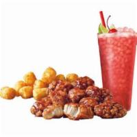 #12 Boneless Wings Combo · Includes entree, medium tots or fries, and medium soft drink.