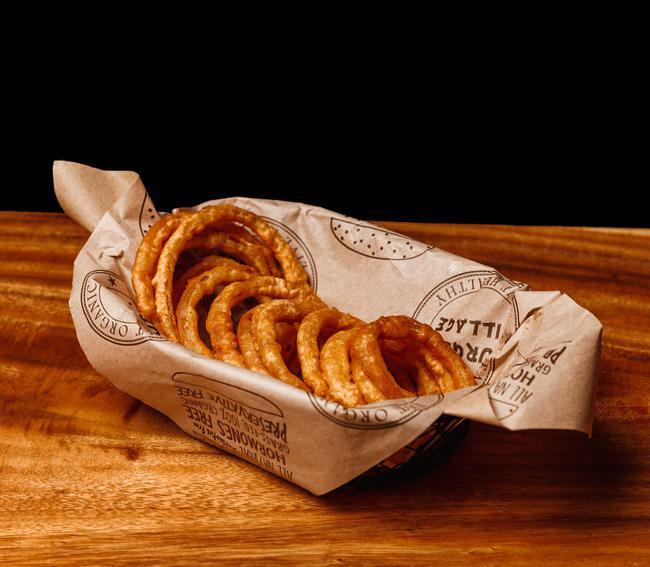 Onion Rings · Fresh made from scratch. served with 2 dips.