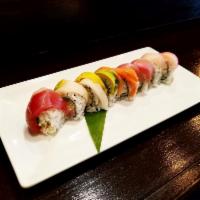 Rainbow Roll · California roll with assorted fresh fish.