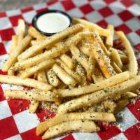 Parmesan Fries · Straight-cut fries coated in Parry’s Parmesan mix and served with homemade white ketchup a.k...