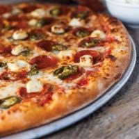 Uncle Sam Pizza · Pepperoni, jalapenos and cream cheese.