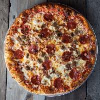 I Love Meat Pizza · Pepperoni, sausage, bacon and ham.