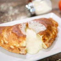 Cheese Calzone · Ricotta, hand-grated mozzarella and Parry’s Parmesan mix, served with homemade marinara.
