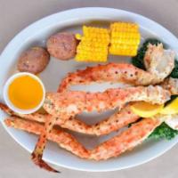 King Crab · 1 Lb of King crab served with corn & Potatoes