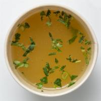 Chicken Broth 6 oz. · 6 oz. of our house made chicken broth