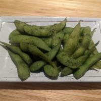 Edamame · Steamed edamame (soy beans) with in-house seasoning