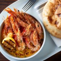 Gulf Shrimp · olive oil | garlic | lemon | chilies | piada bread
