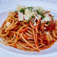 Spaghetti marinara · 