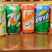 Assorted Soft Drinks · Pepsi (Regular, Diet), Coke (Regular, Diet), Mountain Dew, 7-Up (Regular, Diet), Sprite, Ver...