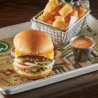 The Our Burger · 1/4 lb. burger, lettuce, tomato, onion, government cheese, Paul's signature Wahl sauce, and ...