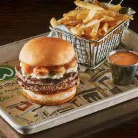 The Wahl-apeno Burger · Two 1/4 lb. burger patties, crispy fried jalapenos, sweet-and-spicy jalapeno pepper jelly, a...
