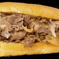 Philly Cheesesteak Combo Meal · Grilled Steak, Grilled Onions, & Swiss American Cheese on White Roll. 410-1300 Cal.