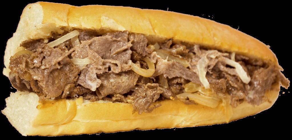 Philly Cheesesteak · Grilled Steak, Grilled Onions, & Swiss American Cheese on White Roll. 410-1300 Cal.