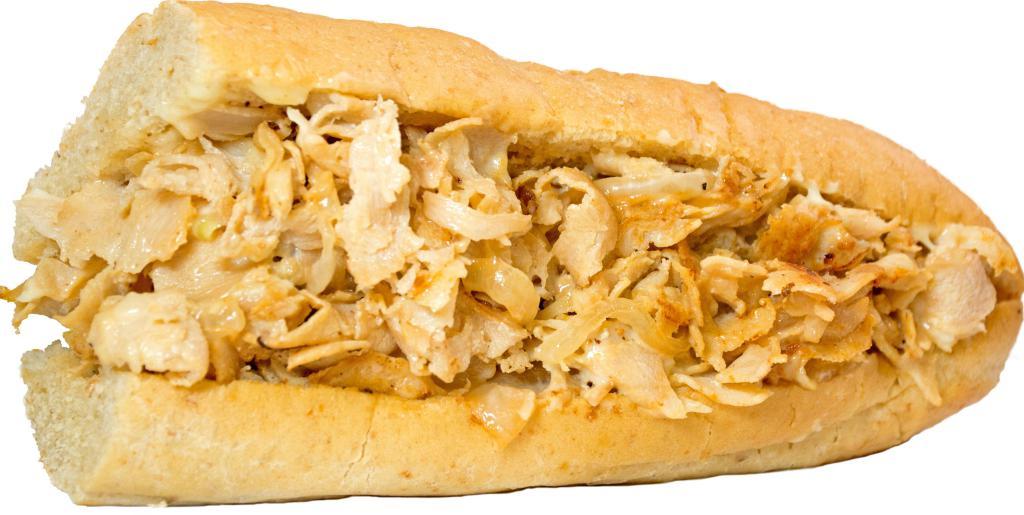 Chicken Philly · Grilled Chicken, Grilled Onions, & Provolone Cheese on White Roll. 390-1220 Cal.