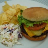 Double Cheeseburger · American cheese, grilled onions, coleslaw, French fries