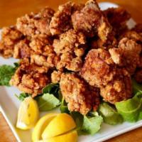 Family Karaage Fried Chicken · Marinated Shoyu koji, Ginger and Sake. 
Three times more of Appetizer Karaage.