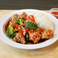The Buddha · Chinese. Crispy chicken (breaded chicken breast) or grilled chicken with mixed veggies and c...