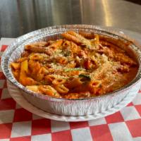 Penne Alla Casa · Penne pasta tossed with made-to-order marinara-cream sauce, with sauteed spinach, mushroom a...