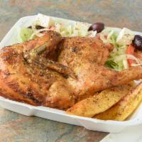 1/2 Greek Chicken Dinner  · Comes with Greek potatoes and Greek salad.