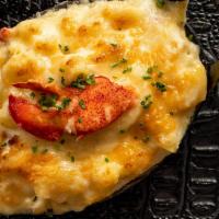 Lobster Mac & Cheese · Lobster claws, macaroni noodles, creamy sauce, Cheddar, Parmesan & gruyere cheese's - baked ...