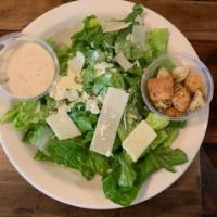 Caesar Salad · Romaine, creamy Caesar dressing, shaved Parmesan and Asiago cheese, house made croutons.