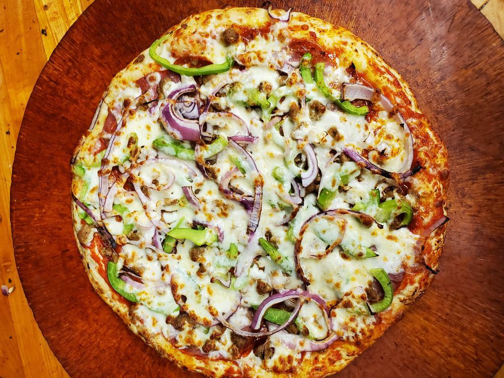 Masterpiece Capolavoro Pizza · Capicola, pepperoni, green pepper, mushroom and onion.