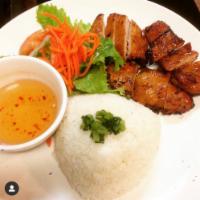 C11. Com Tam Ga Nuong · Grilled chicken over rice with side salad.
