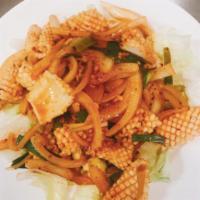 6. Hot and Spicy Stir Fried Squid · 