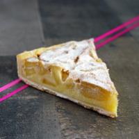 Normande Tart · Shortcrust pastry-based apple tart filled with sauteed apples and topped with a creamy egg c...