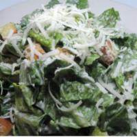 Caesar Salad · Chopped romaine, shaved Parmesan, and house-made croutons with Caesar dressing. Add protein ...