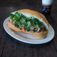 Tofu and Mushroom · Includes mayo, pickled carrots and daikon, sliced jalapeno peppers, cucumber, onions and cil...