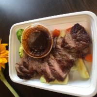 Beef Tendo Special · Grilled beef and mix vegetable with yakiniku sauce (japanese steak sauce). Served with your ...
