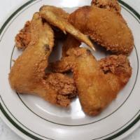 6. Fried Chicken Wings · 4 whole wings.