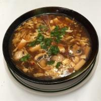 20. Hot & Sour Soup · Soup that is both spicy and sour, typically flavored with hot pepper and vinegar.