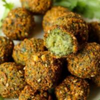 Falafel Apt · Ground chickpeas seasoned with onions, garlic, parsley and special spices. Formed into small...