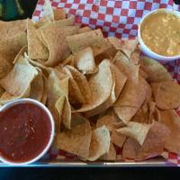 Chips and Salsa · Thinly sliced and crispy. Dip made from tomatos and onions. 