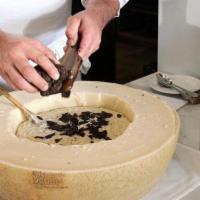 Truffle risotto · Carnaroli rice, butter truffled sauce, fresh Italian black truffle shaved finished in Pecori...
