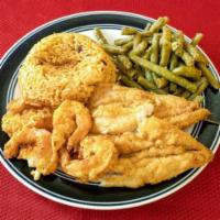 Whiting and Shrimp · Choice of 2 Sides