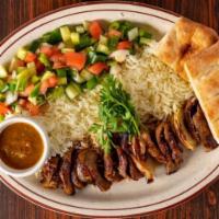 CHOPAN SHASHLIK  KABAB · Marinated skewered beef–grilled 
to perfection–combined 
with grilled vegetables make this 
...