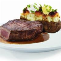 8 oz. Steakhouse Sirloin · All natural, hand-cut, custom-aged sirloin grilled your way, then topped with herb garlic bu...