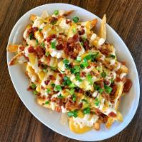 Southern Pimento Fries · Cheese, bacon, scallions and Tapatio ranch.