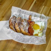 4. Two Eggs Made to Order with French Toast · Bacon or sausage and French toast.
