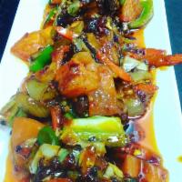 Deviled · Well seasoned protein pan tossed with veggies with very special home made sauce. served with...