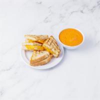 Grilled Cheese Bites · Served with tomato soup.