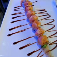 2. American Dream Roll · Shrimp tempura and avocado, topped spicy kani.