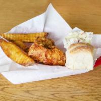 Wings Lunch · 3 piece wings, coleslaw and roll.