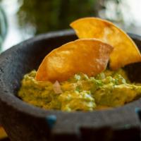 Guacamole Molcajete · Guacamole prepared fresh to order.