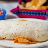 Skirt Steak Fajita Burrito · Skirt steak sauteed with bell peppers, onions and chef sauce. Includes rice, beans, pico de ...