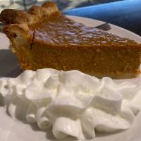 Seasonal Pie Slice · Our seasonal pie slice is Pumpkin!!