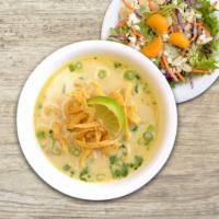 Soup and Salad · Comes with Bahama Mama's tortilla soup and choice of salad.